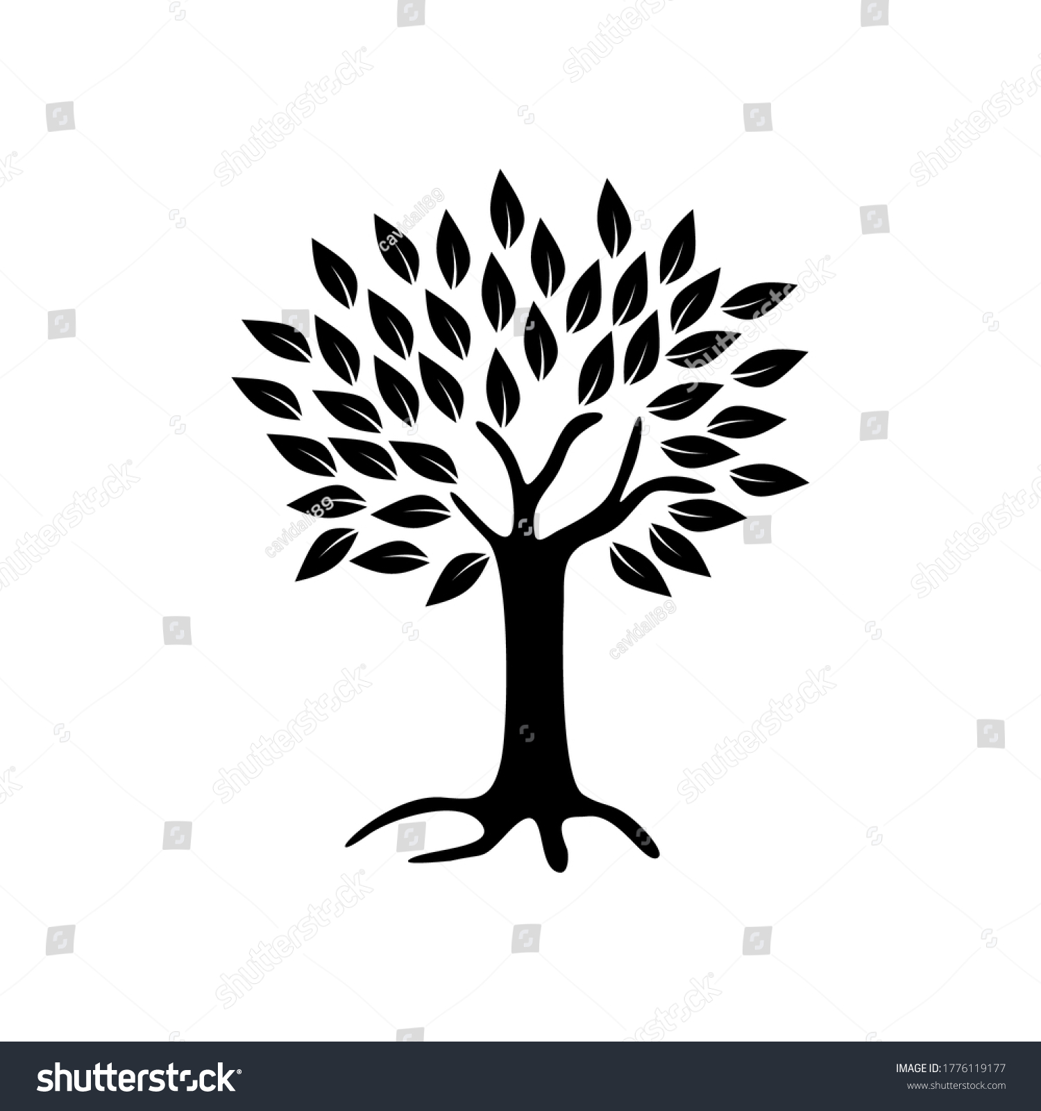 Trees Forest Plant Icon Set Stock Vector (Royalty Free) 1776119177 ...