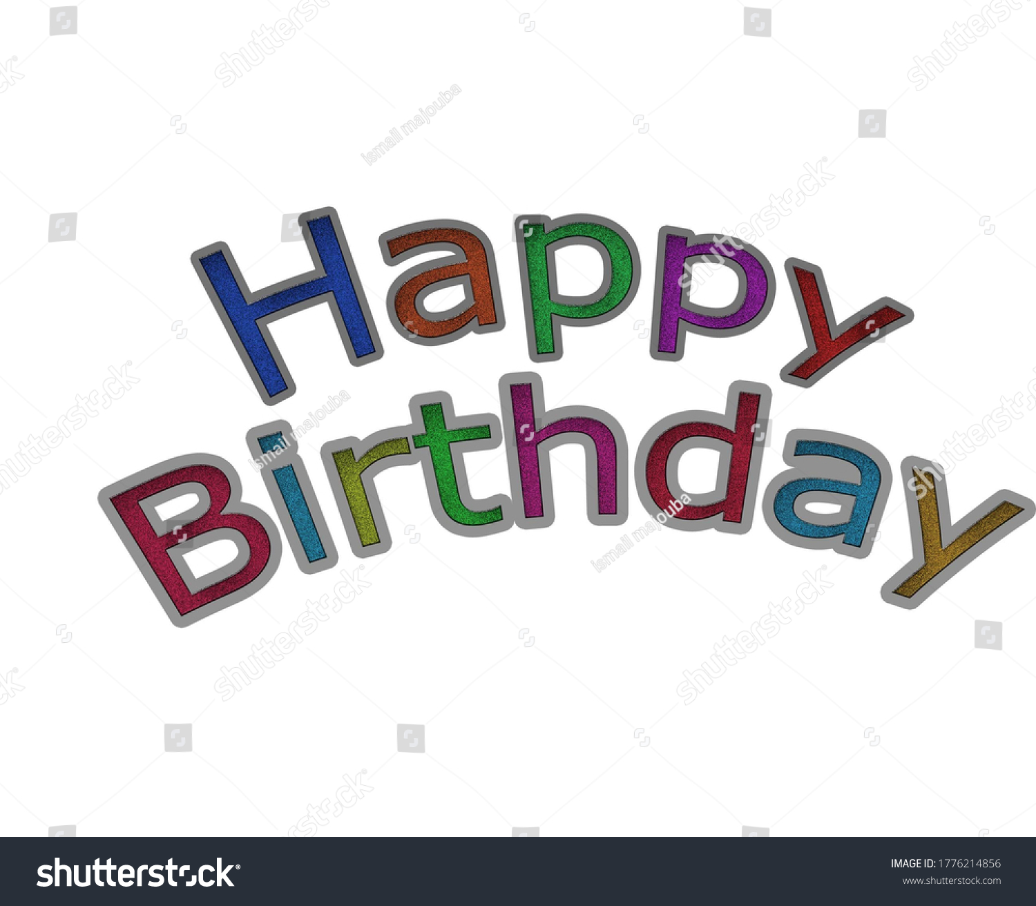 Happy Birthday Card Bright Colorful Colors Stock Illustration ...