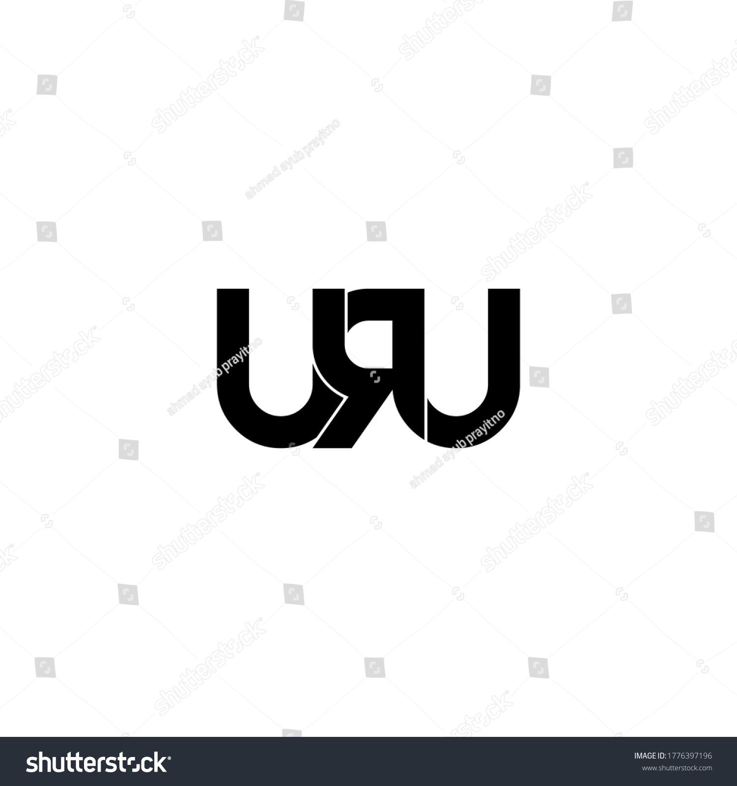 Uru Letter Original Monogram Logo Design Stock Vector (Royalty Free ...