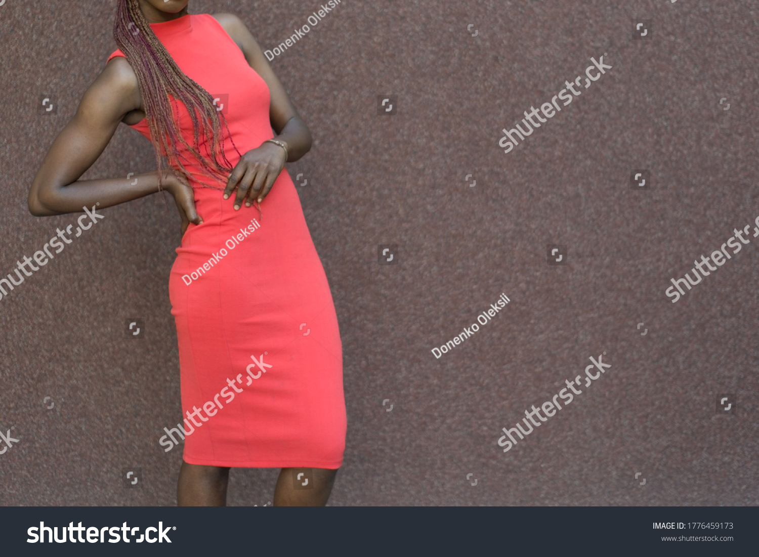 African Girl Red Dress Model Posing Stock Photo 1776459173 | Shutterstock