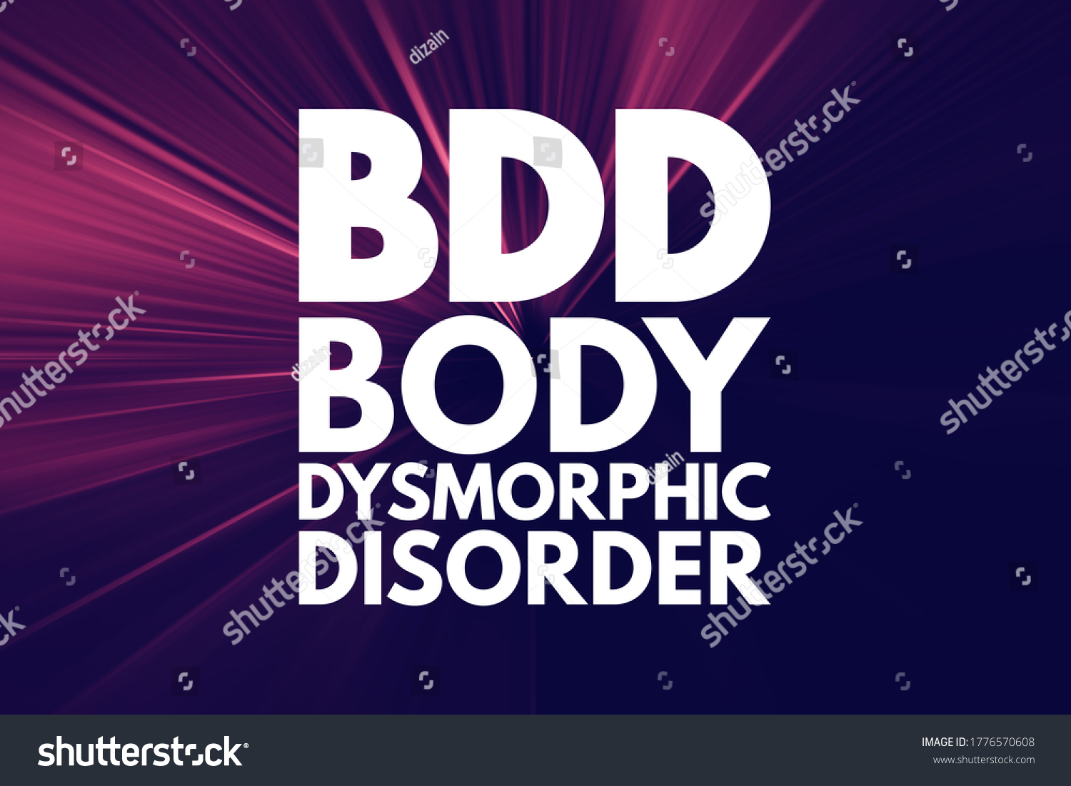 Bdd Body Dysmorphic Disorder Mental Health Stock Illustration ...