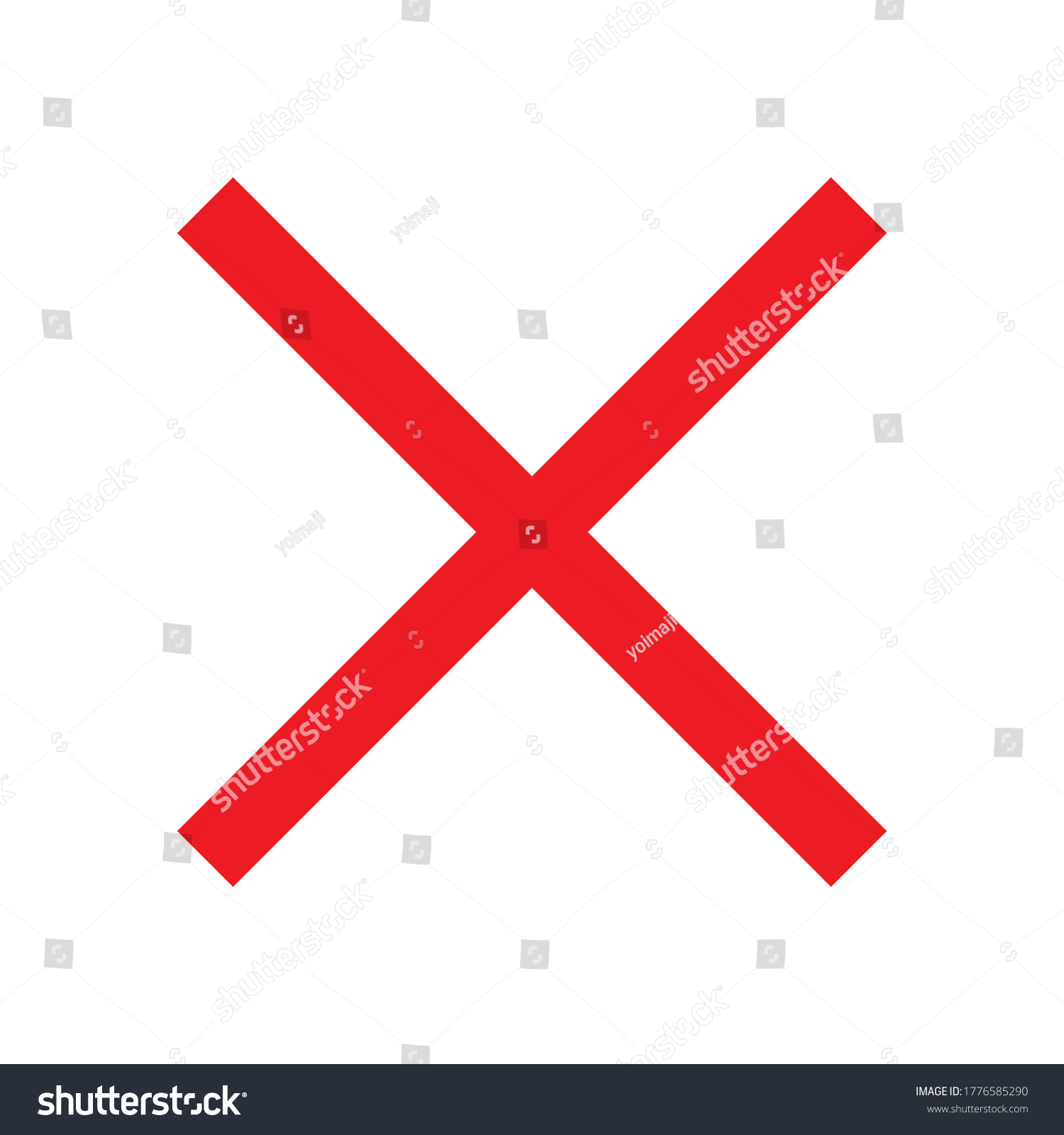 Cross X Sign Vector Design Template Stock Vector (Royalty Free ...