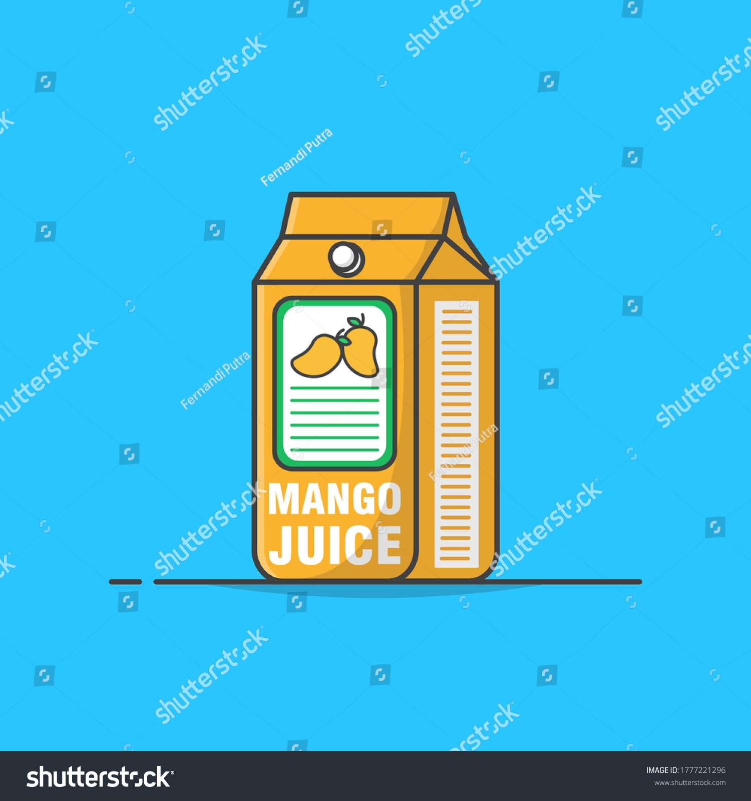 Mango Juice Box Vector Icon Illustration Stock Vector (Royalty Free ...