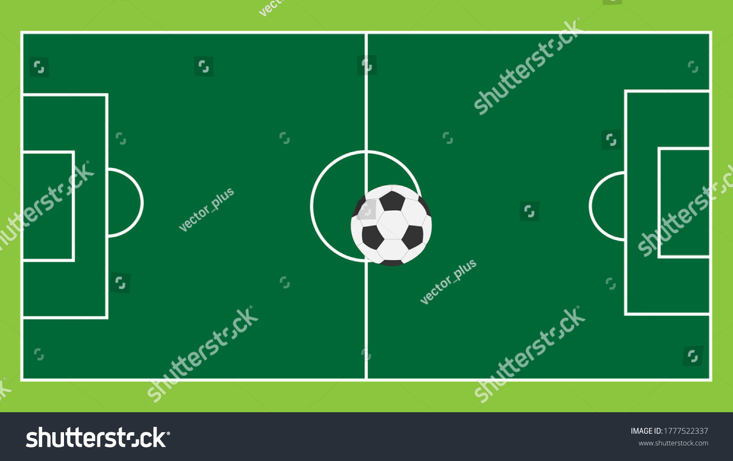 Football Field Vector Image Eps 10 Stock Vector (Royalty Free ...