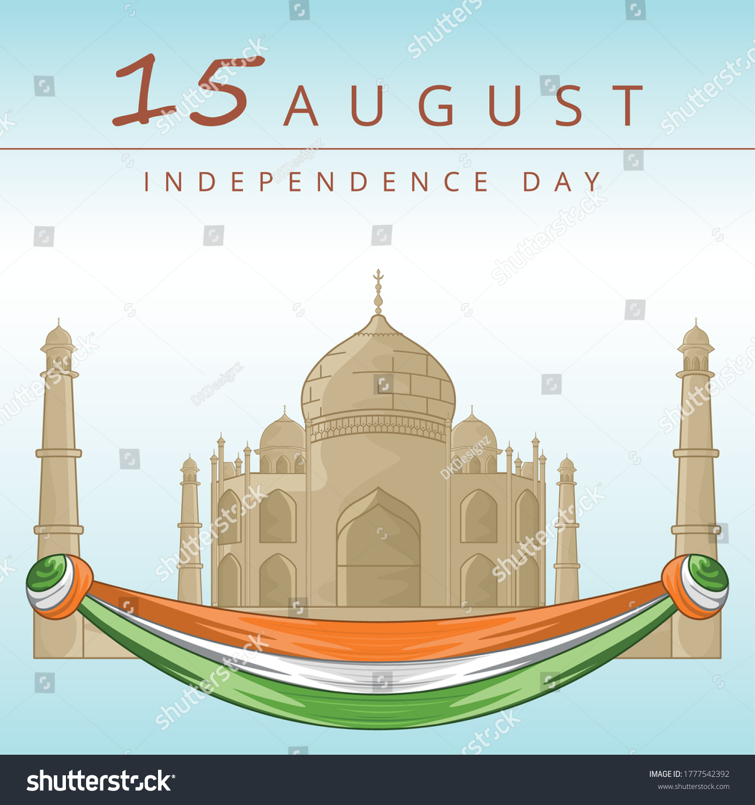 Happy Independence Day India Independence Day 库存矢量图（免版税）1777542392 Shutterstock 3085