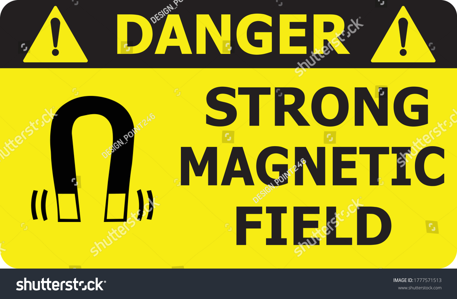 Strong Magnetic Field Printable Vector Image Stock Vector (Royalty Free ...