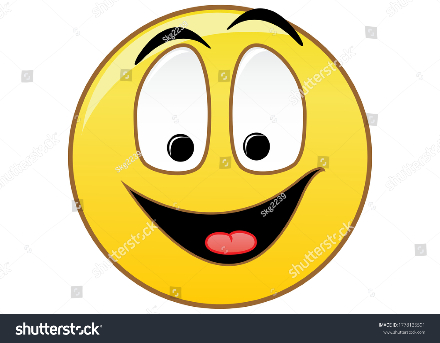 Funny Smiley Face Mojo Image Stock Illustration 1778135591 | Shutterstock