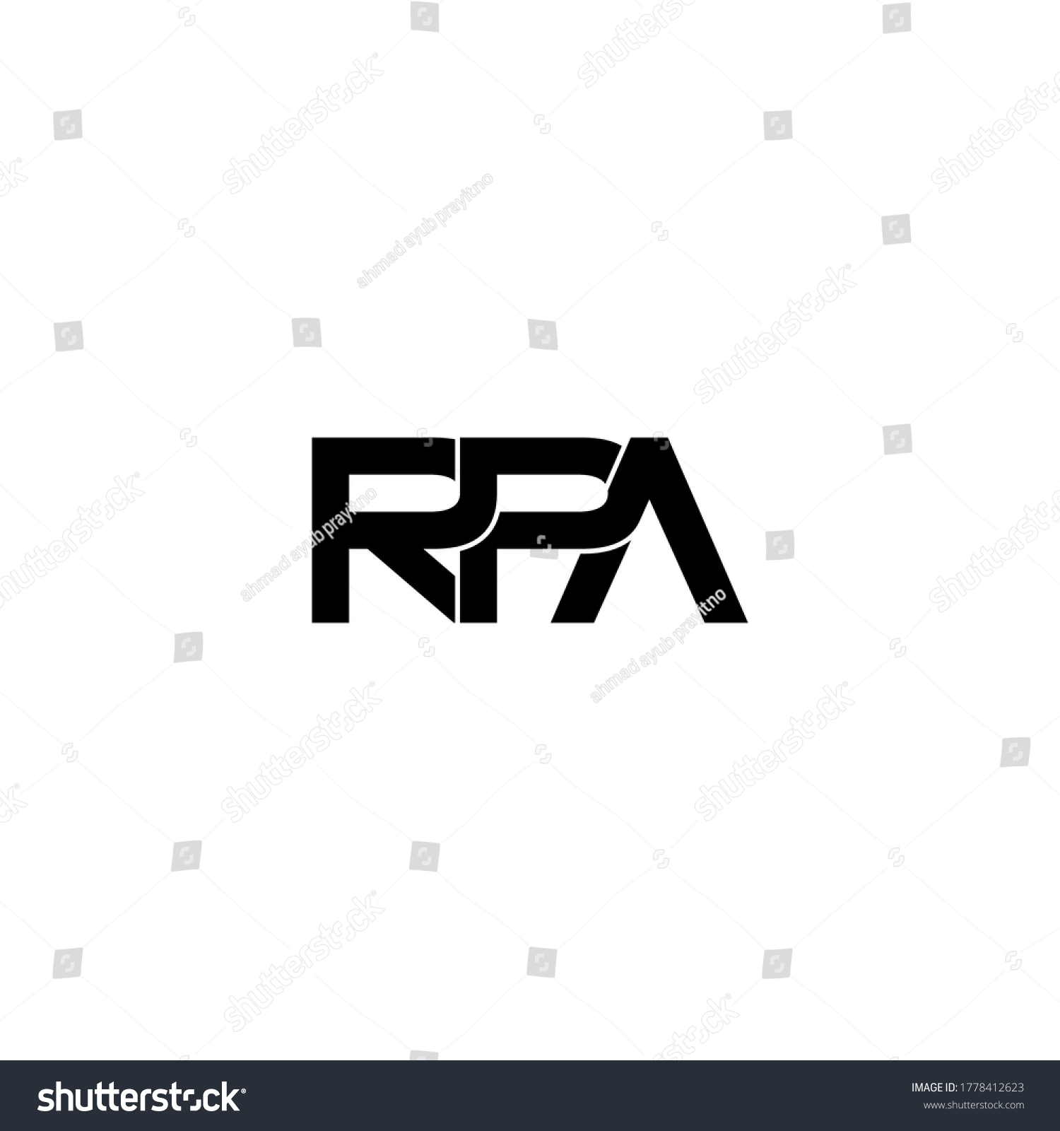 Rpa Letter Original Monogram Logo Design Stock Vector (Royalty Free ...