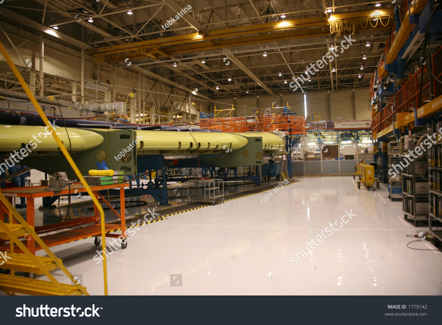 Inside Aerospace Production Facility Wing Jig Stock Photo 1779142 