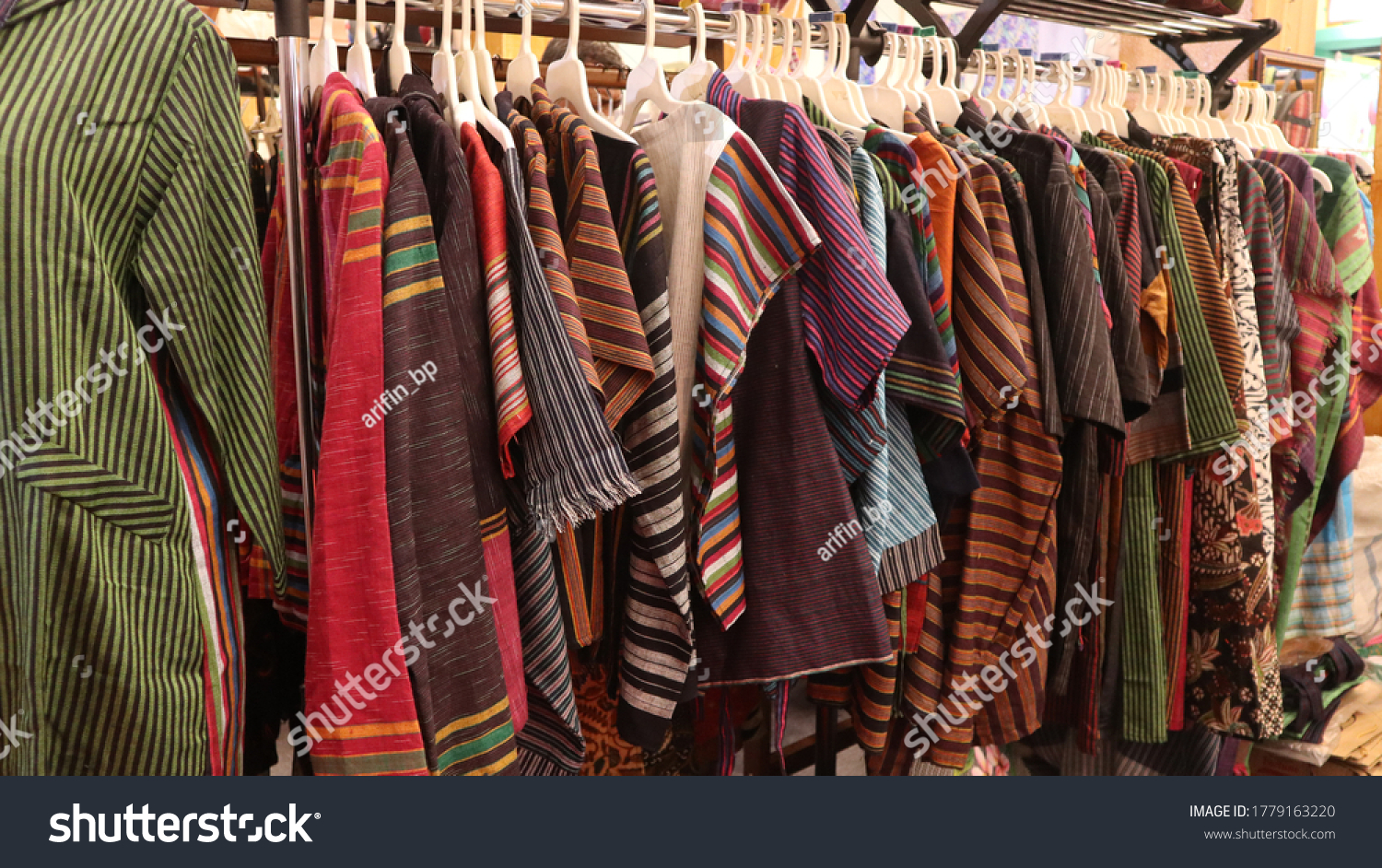 Indonesian Traditional Clothes Trade Show Stand Stock Photo 1779163220 