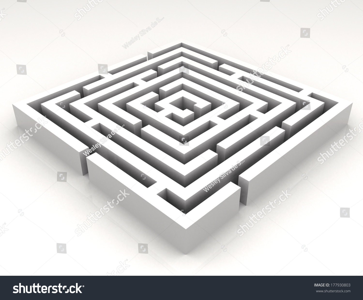 High Resolution 3d Render Maze Labyrinth Stock Illustration 177930803 ...