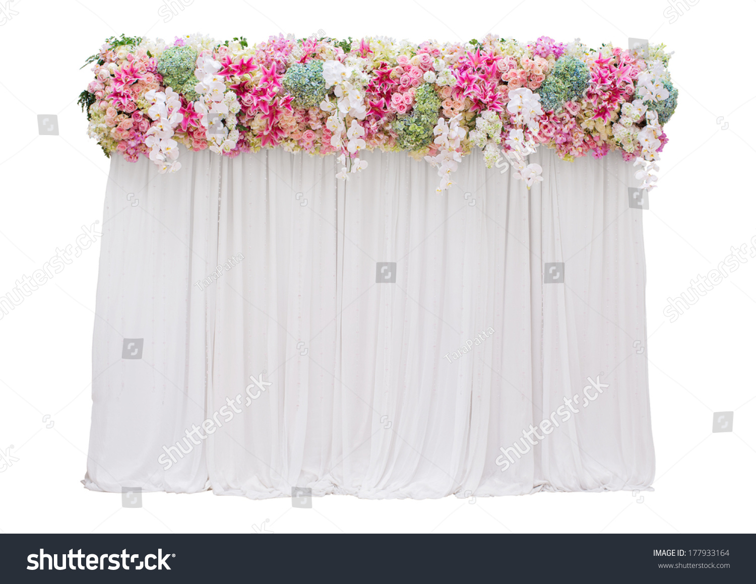 Wedding Backdrop Isolate On White Background Stock Photo 177933164 ...