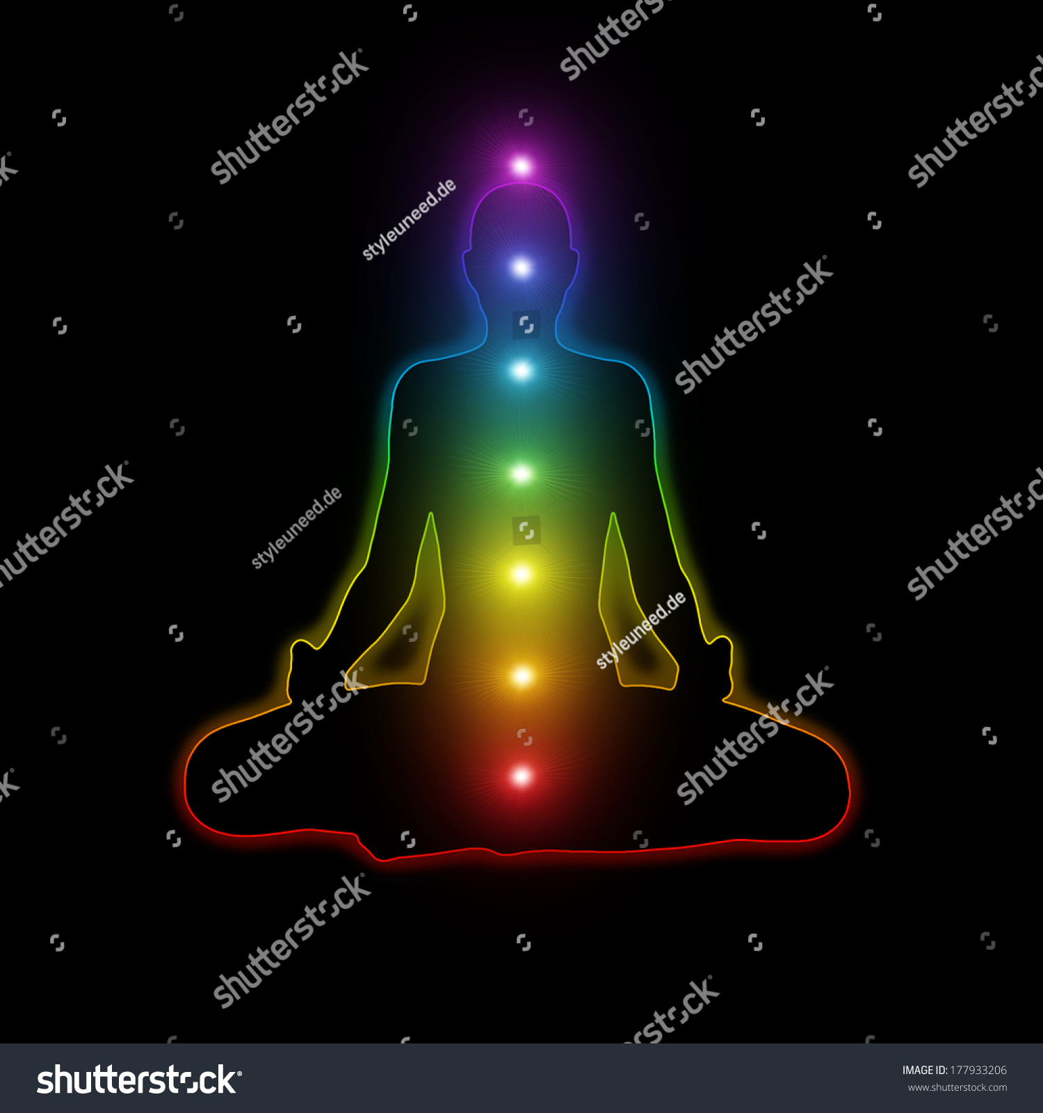 Seven Energy Centers Human Body Stock Illustration 177933206 | Shutterstock