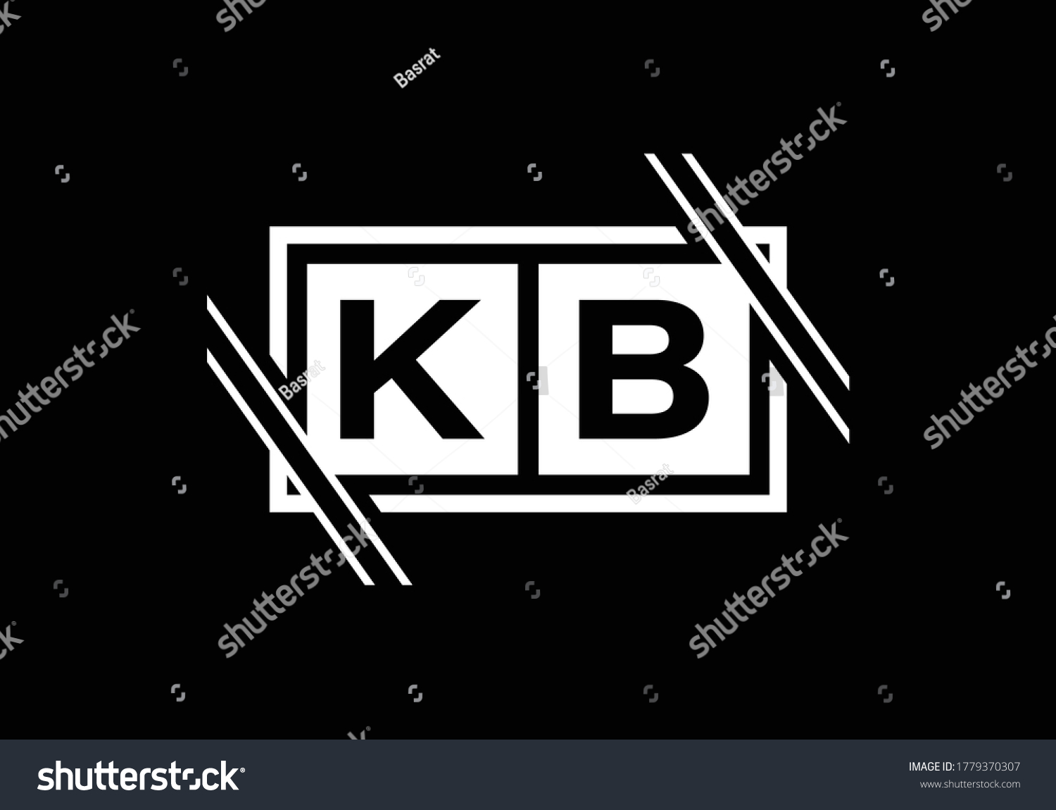 Initial Monogram Letter K B Logo Stock Vector (Royalty Free) 1779370307 ...