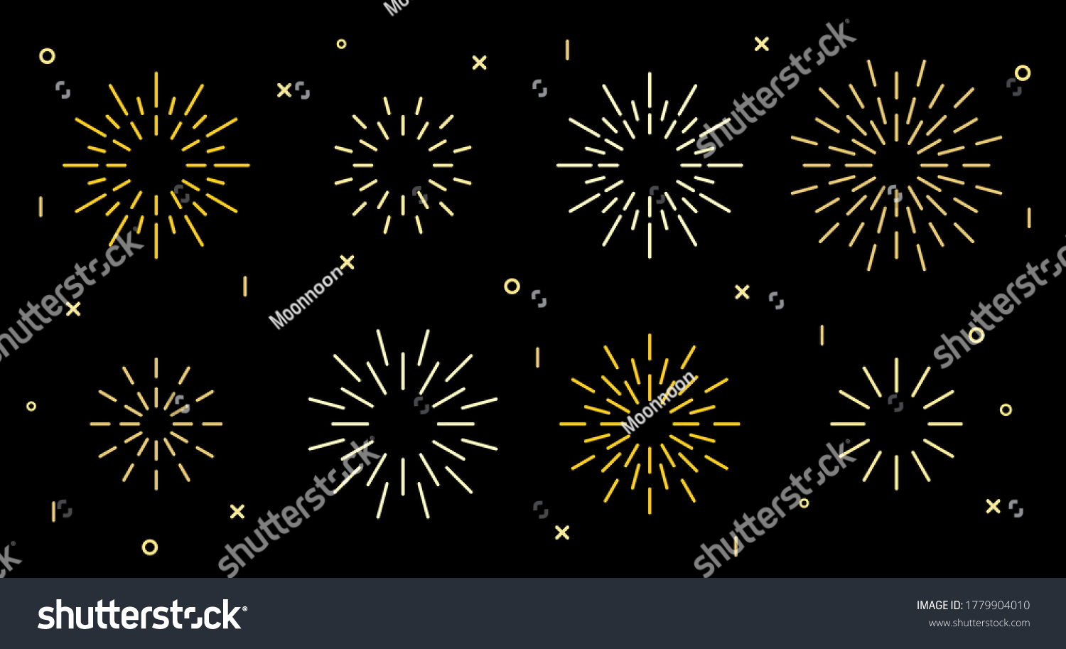 Sparkle Star Shape Art Deco Fireworks Stock Vector (Royalty Free ...