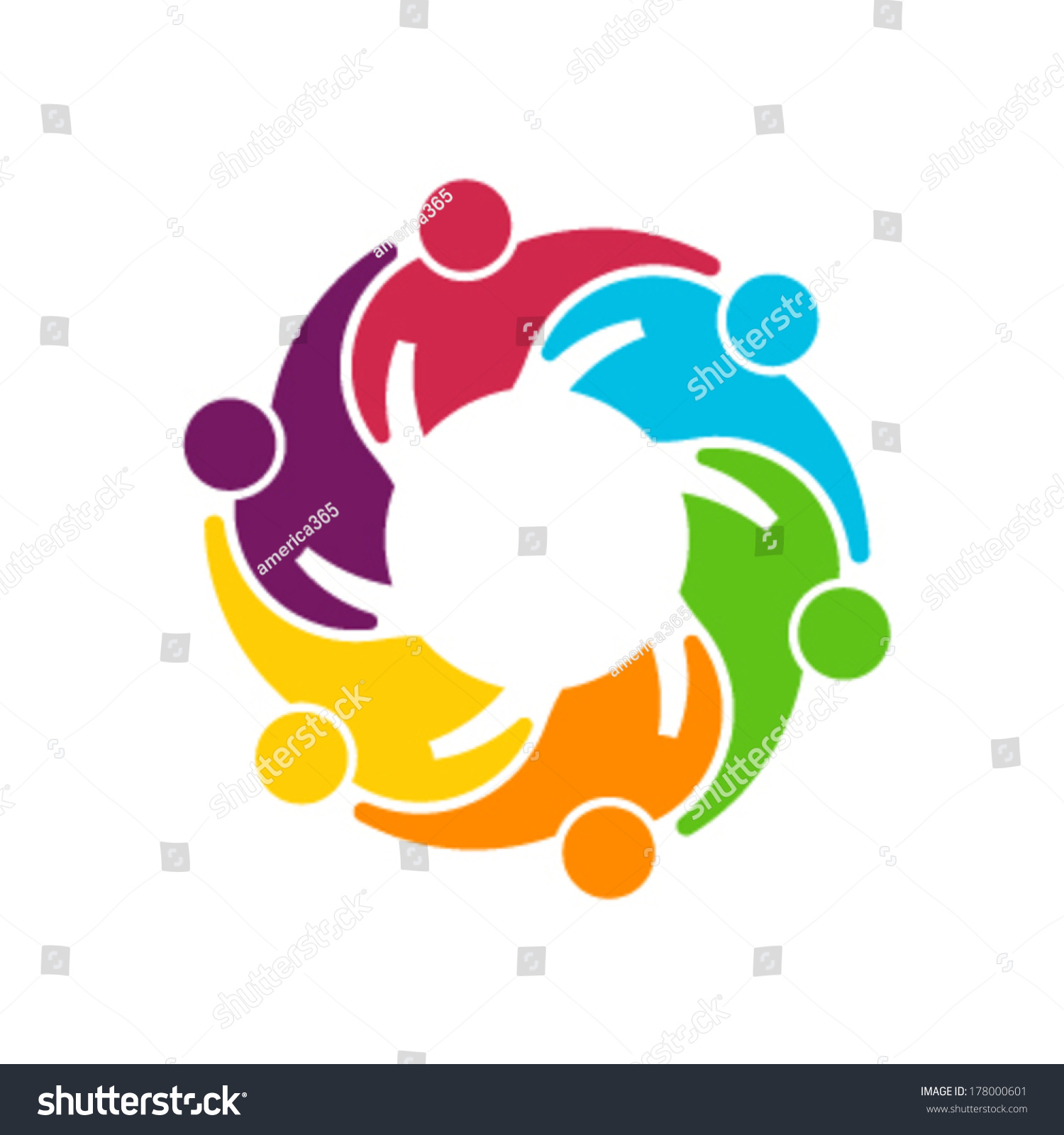 Teamwork Gear Vector Logo Group 6 Stock Vector (Royalty Free) 178000601 ...