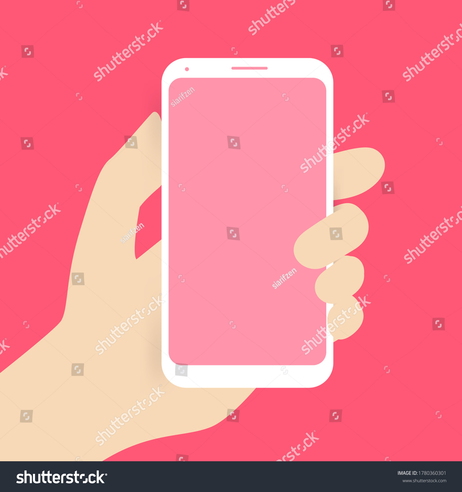 Smartphone Mockup Collection Mobile Phone Shadow Stock Vector (Royalty ...