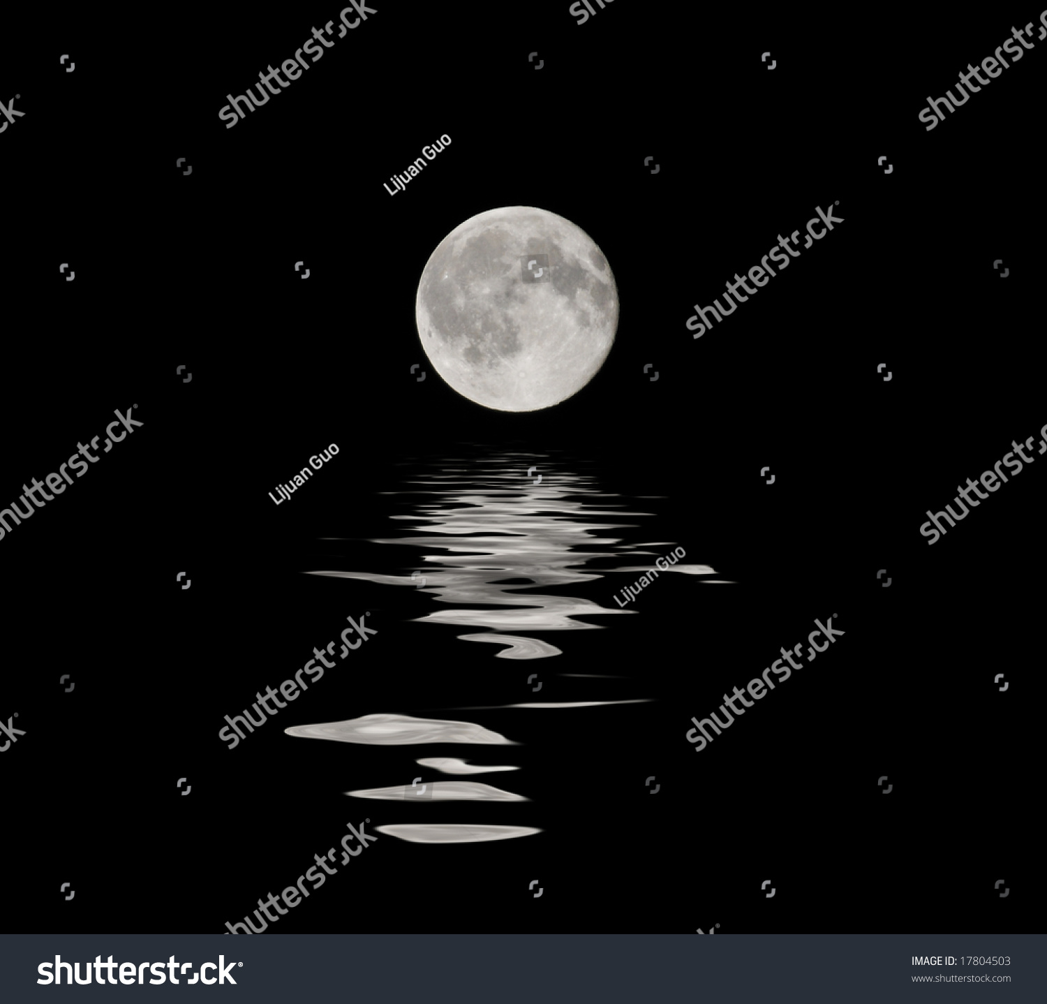 Full Moon Water Reflection Stock Photo 17804503 | Shutterstock