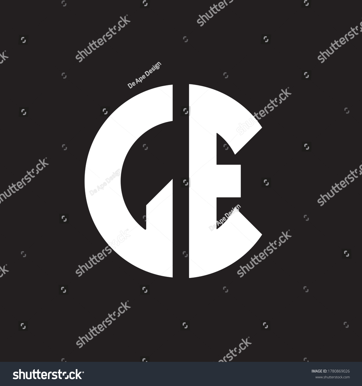 Ge Logo Letter Vector Illustration Stock Vector (Royalty Free ...