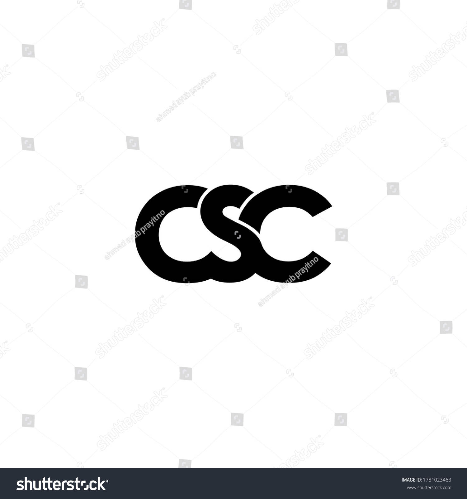 Csc Letter Original Monogram Logo Design Stock Vector (Royalty Free ...