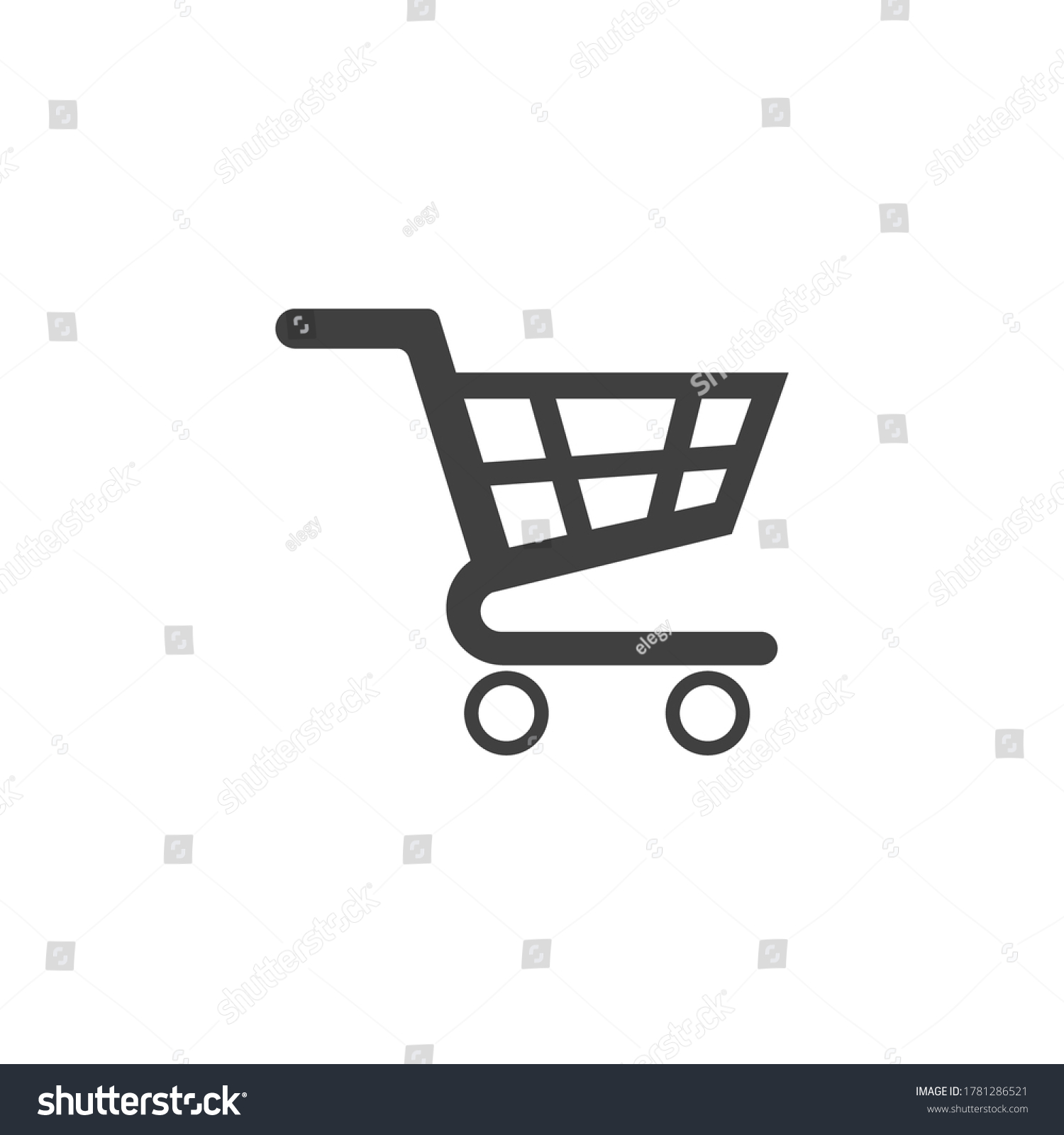 Basket Vector Icon Shopping Sign Online Stock Vector (Royalty Free ...