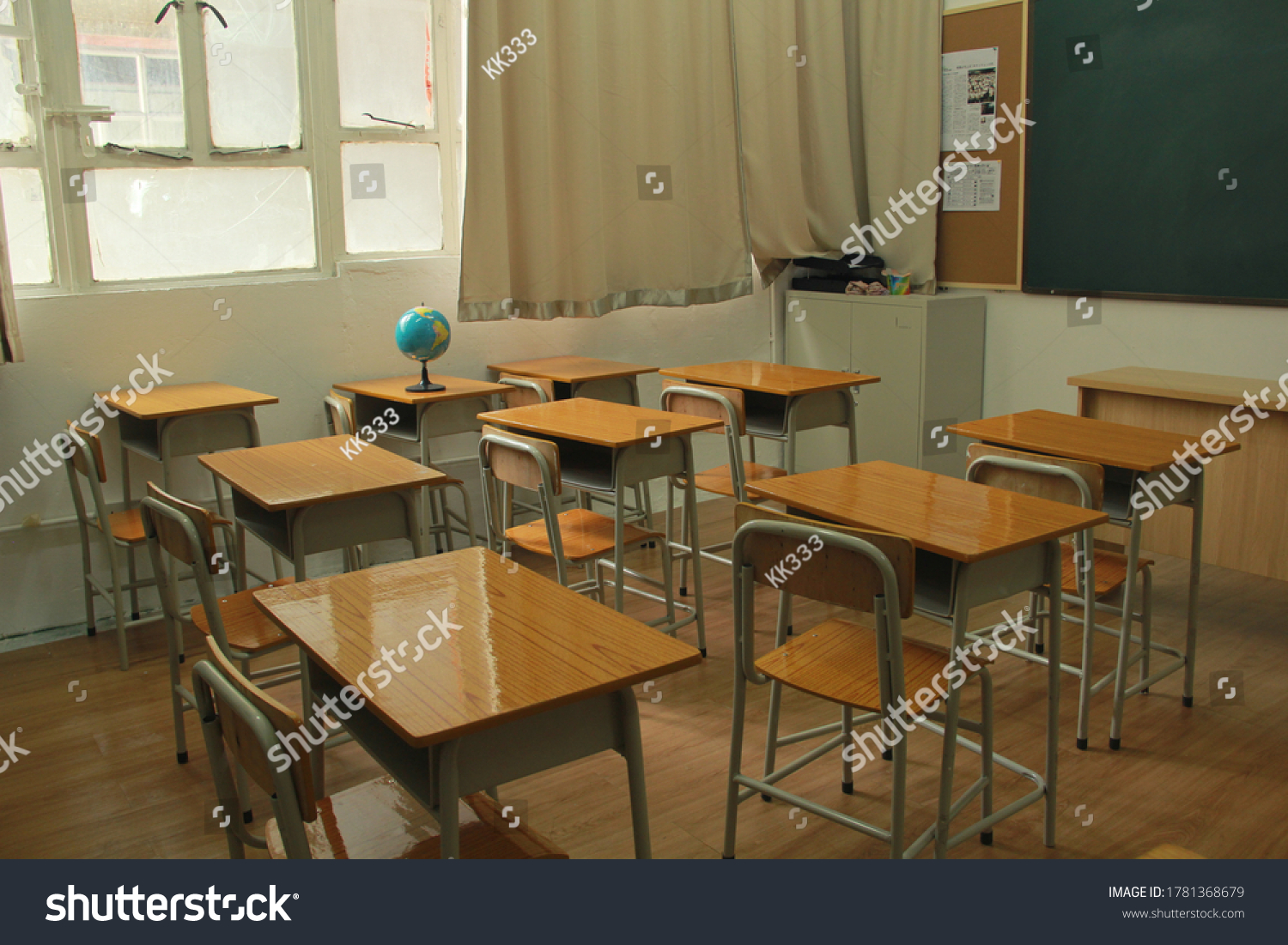 Classroom Background Chair Blackboard University Stock Photo 1781368679 ...