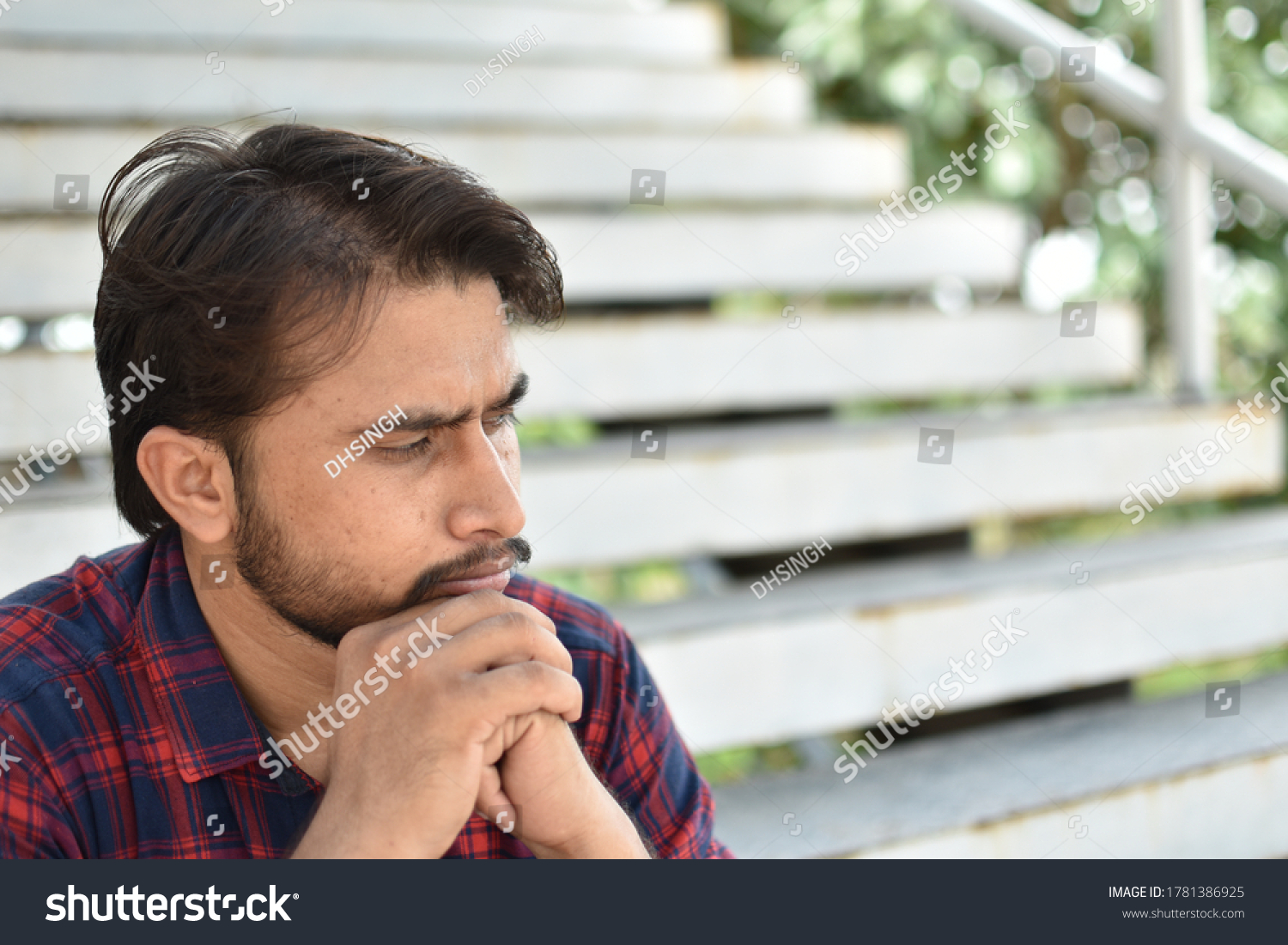 Indian Student Thinking Deeply About Something Stock Photo 1781386925 ...