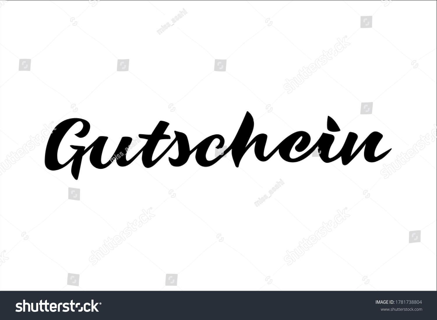 gutschein-voucher-word-german-language-hand-stock-vector-royalty-free