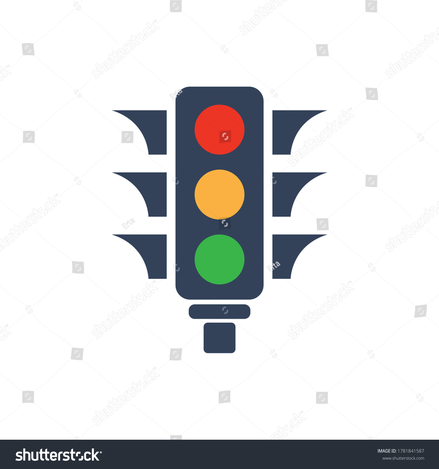 Traffic Lights Icon Design Isolated On Stock Vector Royalty Free Shutterstock