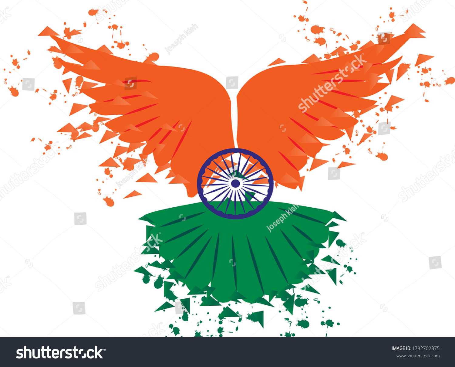 Happy Independence Day India Flying Pigeon Stock Vector (Royalty Free ...