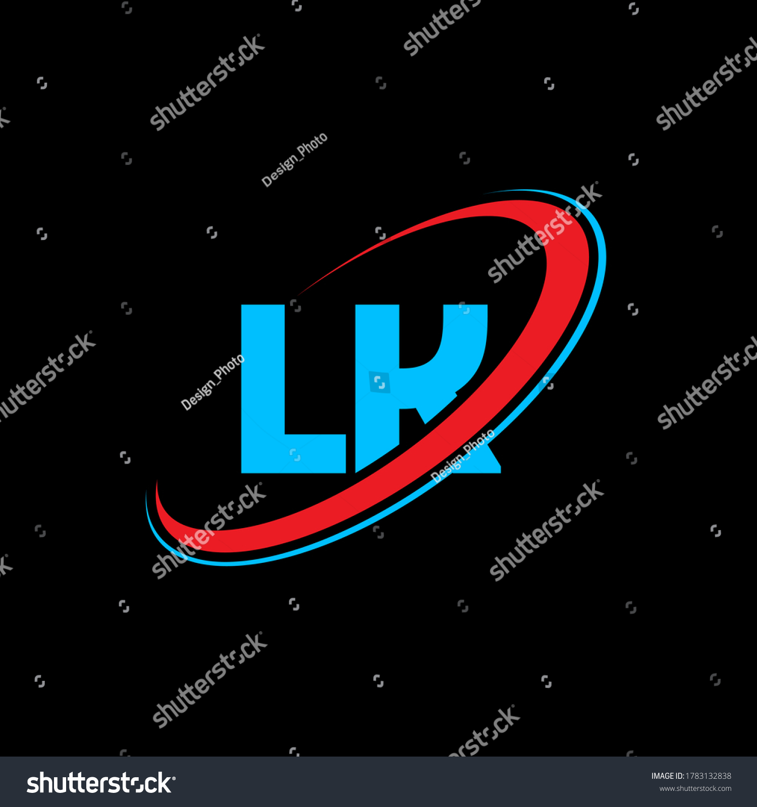 Lk L K Letter Logo Design Stock Vector Royalty Free 1783132838