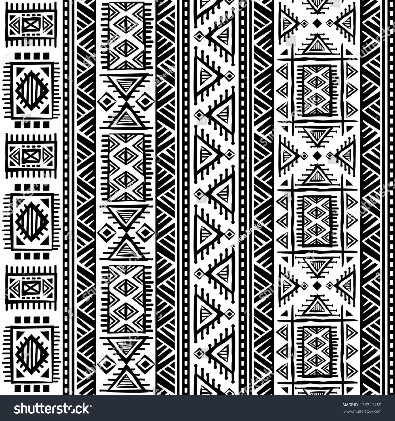 Tribal Vintage Ethnic Seamless Your Business Stock Vector (Royalty Free ...