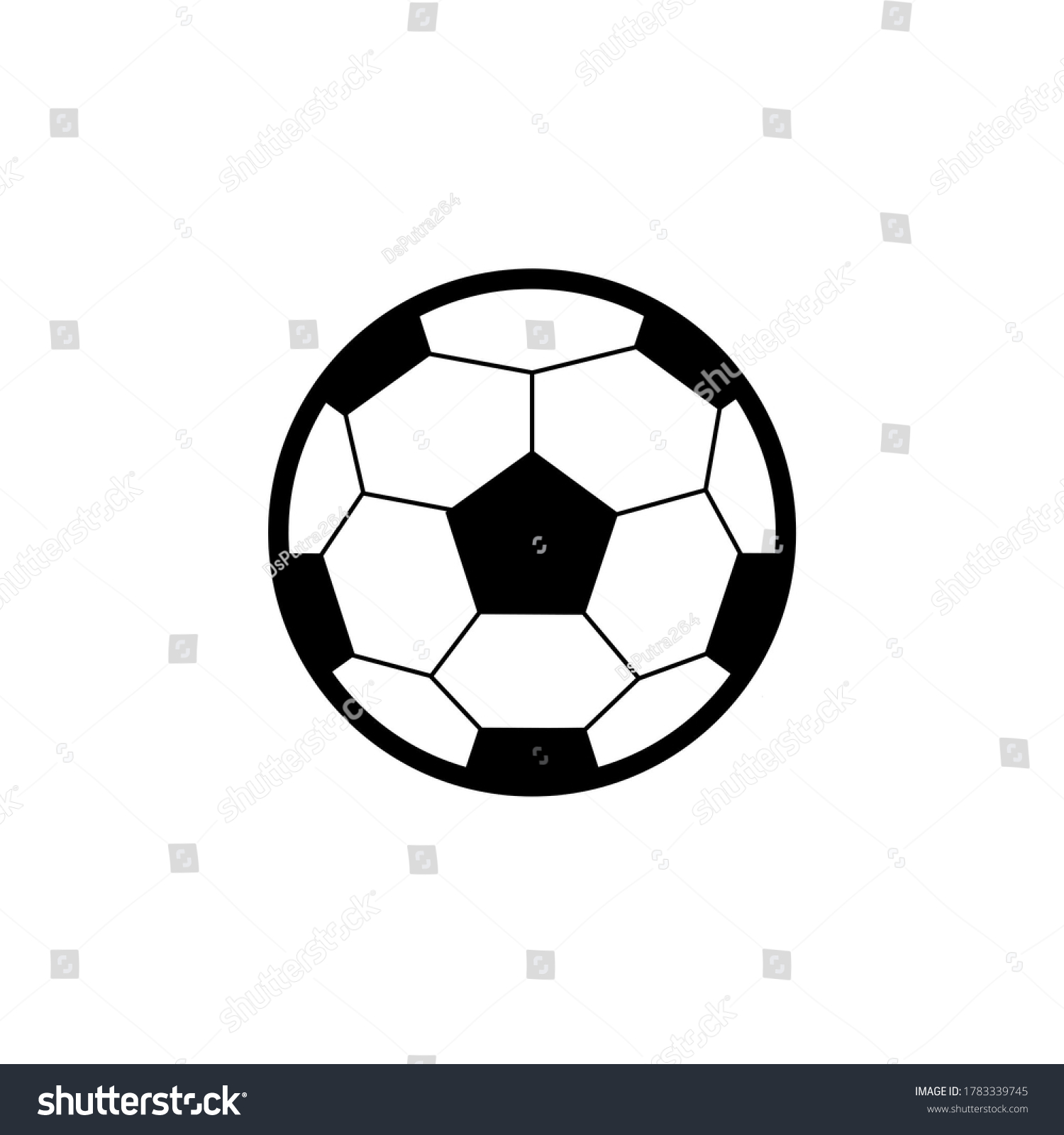 Soccer Ball Icon Illustration Line Art Stock Vector (Royalty Free ...