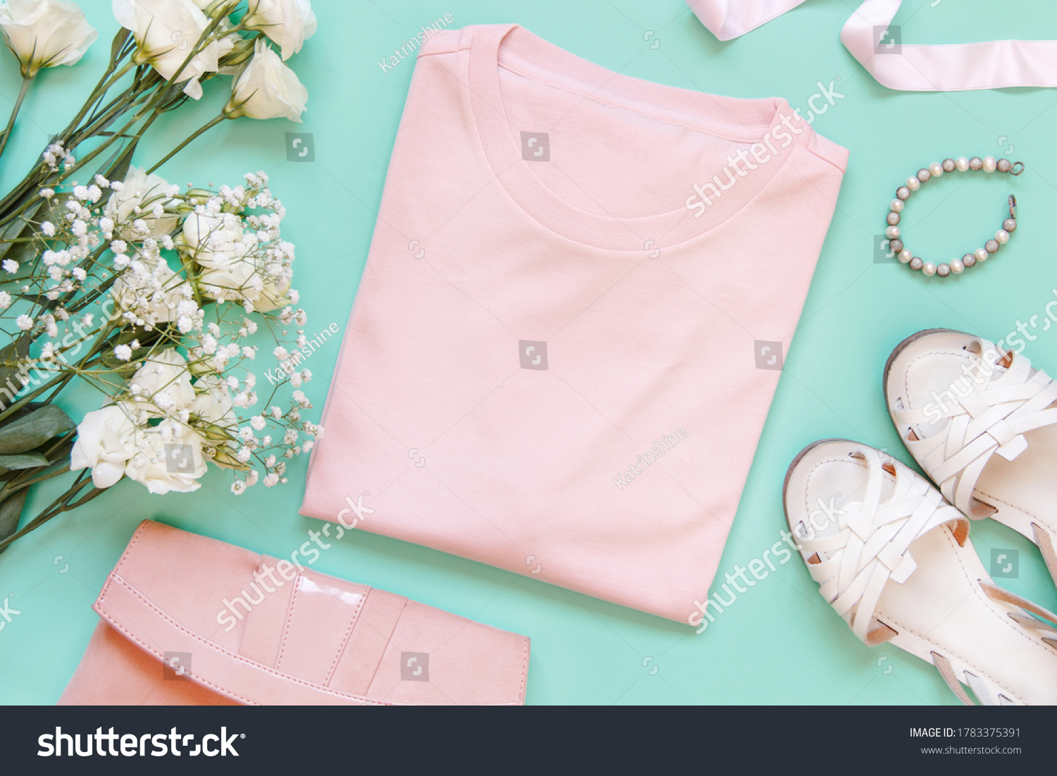 7,641 Flat T Shirt With Flower Images, Stock Photos & Vectors ...