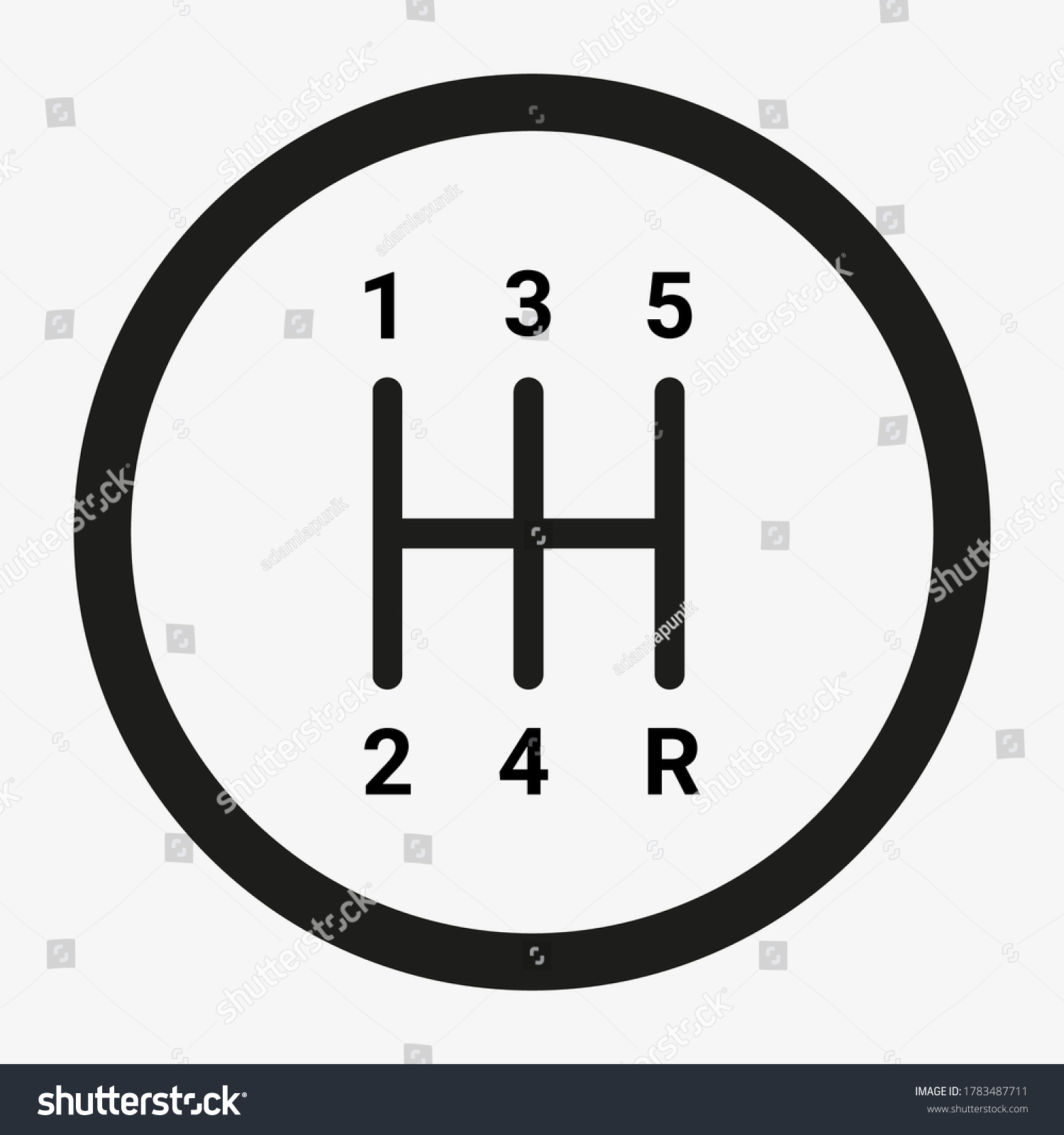 Five Speed Manual Gear Shift Vector Stock Vector (Royalty Free ...