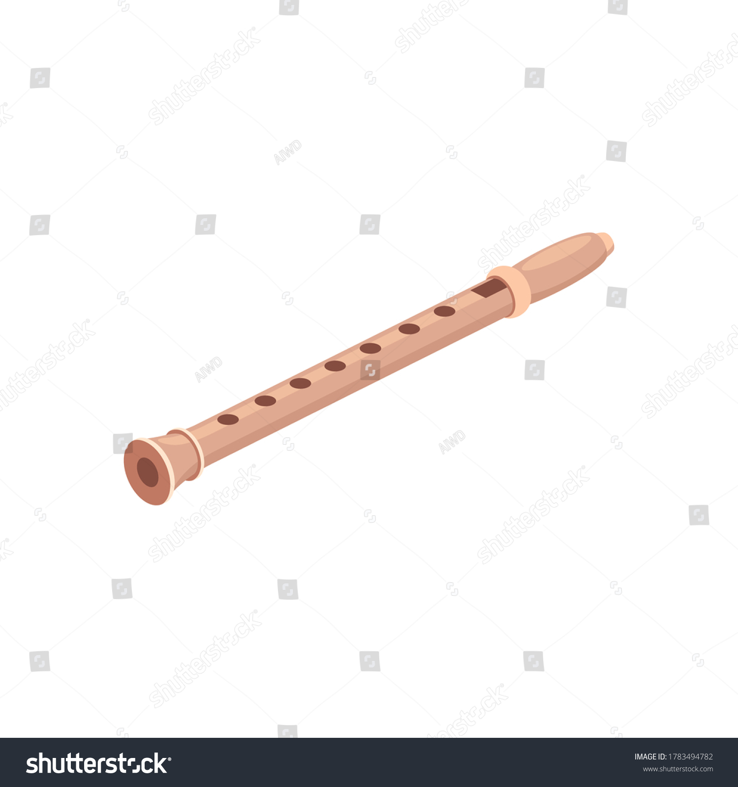 Flute Vector 3d Isometric Color Web Stock Vector (Royalty Free ...