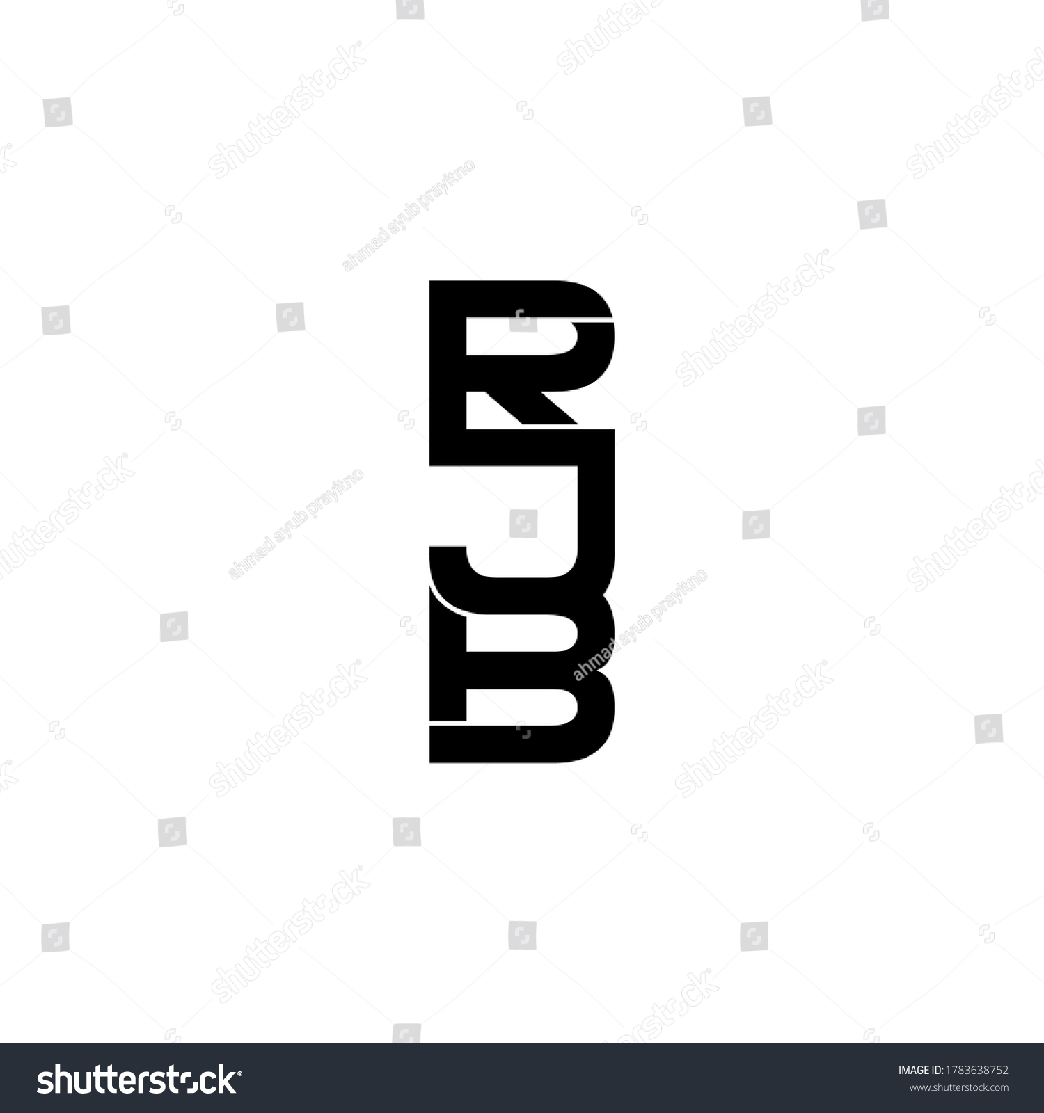 Rjb Letter Original Monogram Logo Design Stock Vector (Royalty Free ...