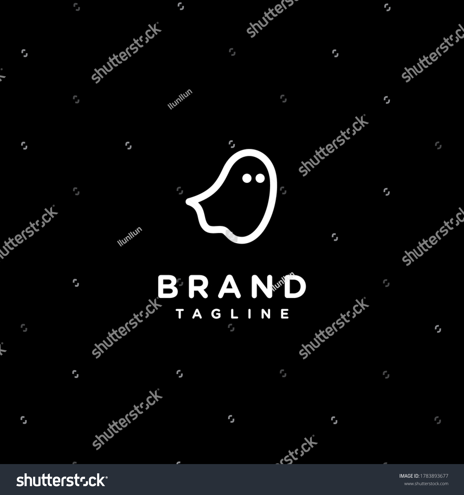 Cute Little Ghost Icons Flying Looking Stock Vector (Royalty Free ...