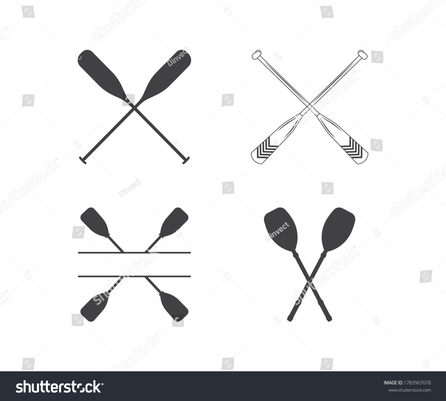 Oars Vector Oars Symbol Oars Stock Vector (Royalty Free) 1783967078 ...