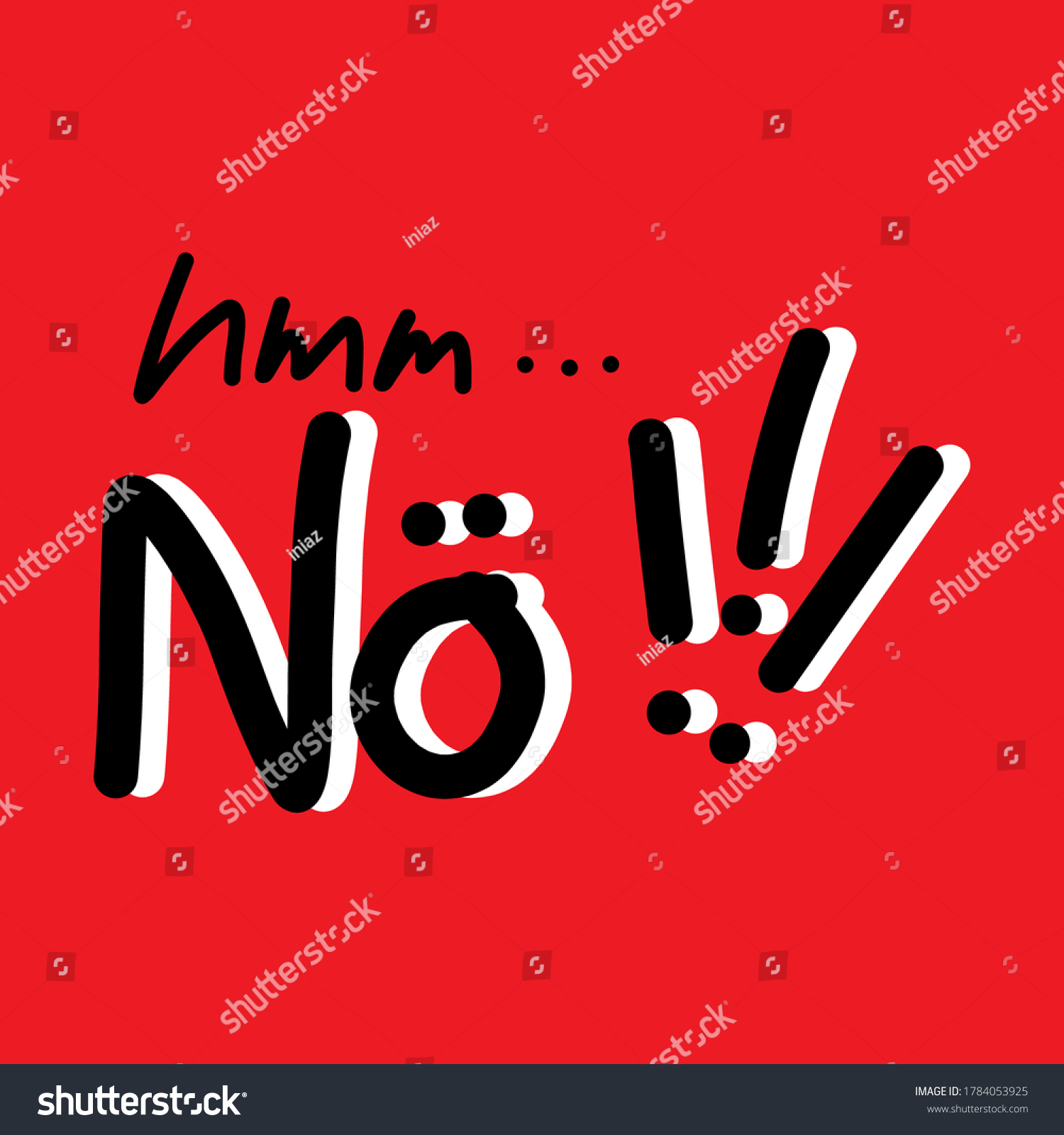 No Word Vector Illustration Isolated On Stock Vector (Royalty Free ...