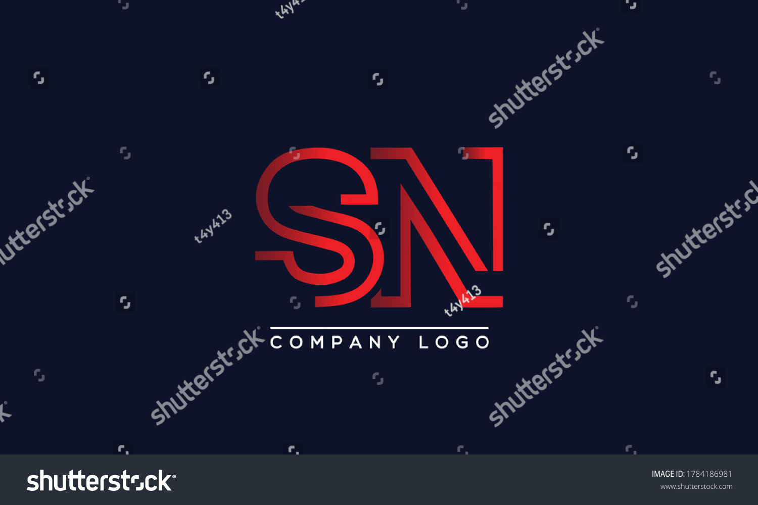 Creative Letters Sn Logo Design Vector Stock Vector (Royalty Free ...