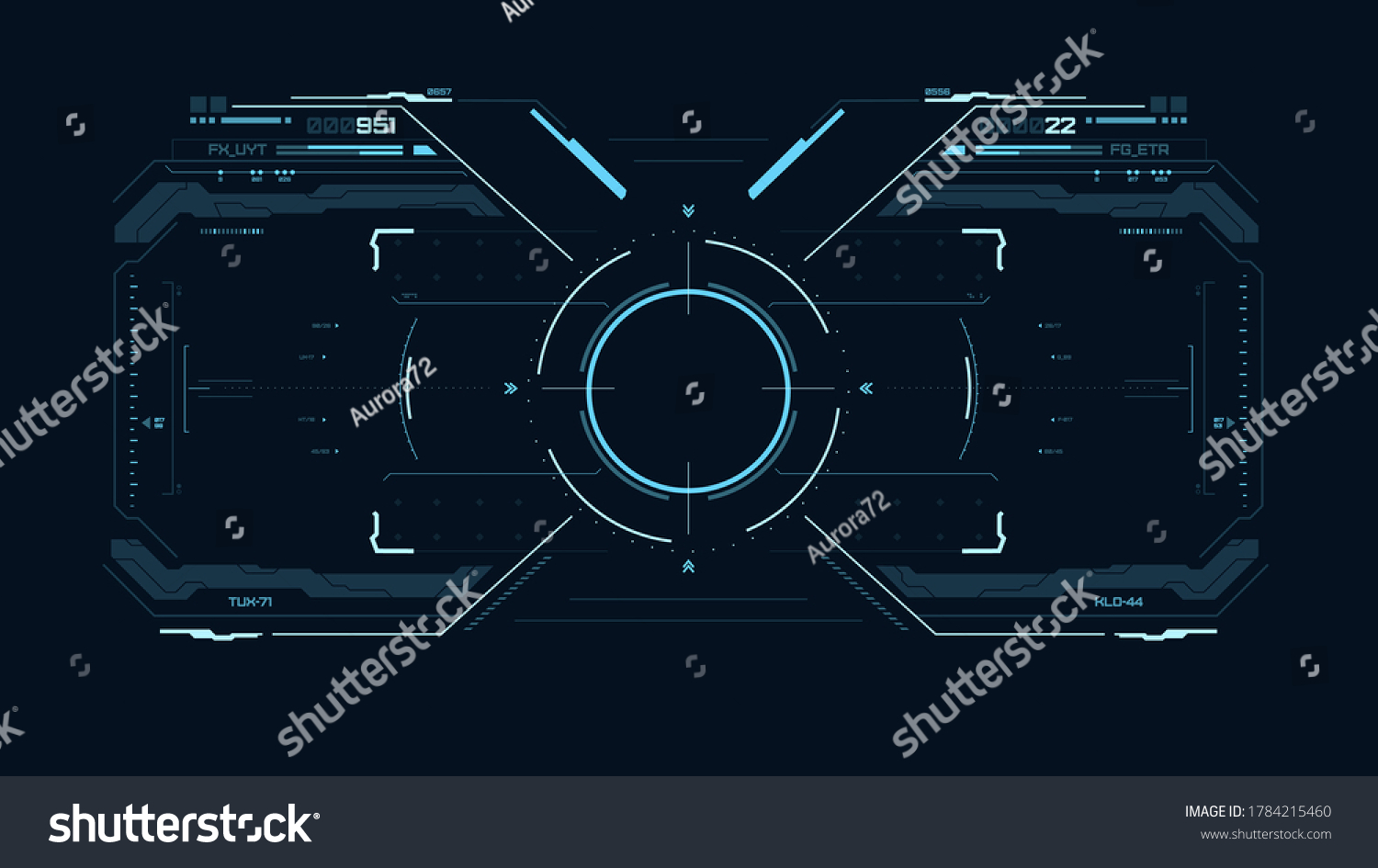 Futuristic Blue User Interface Sci Fi Stock Vector (Royalty Free ...