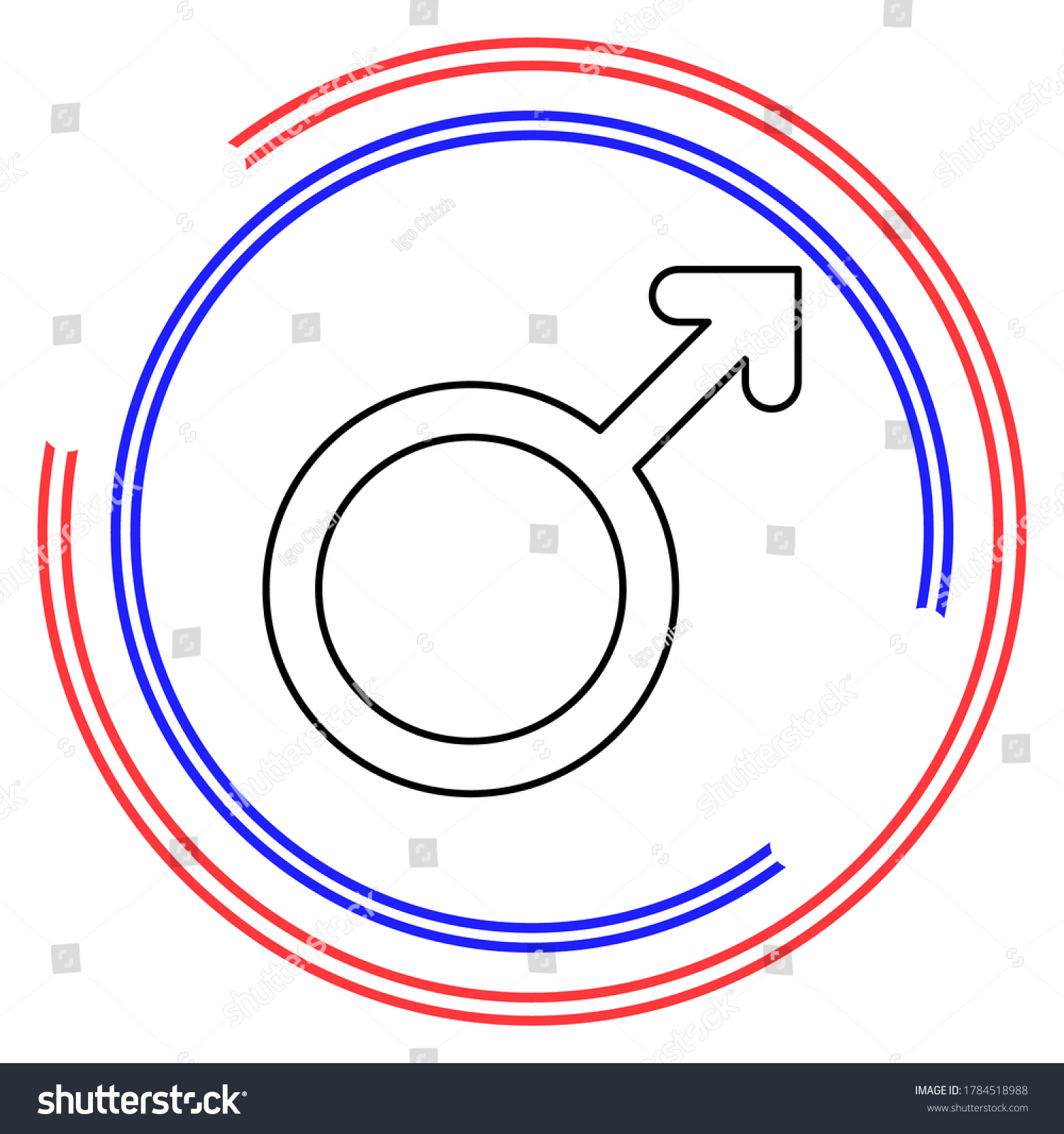 Male Sign Icon Male Sex Symbol Stock Vector Royalty Free 1784518988