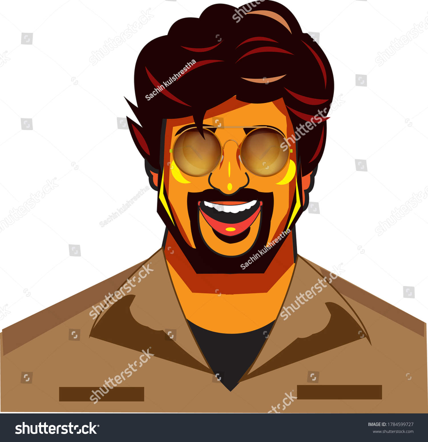 Shivaji Rao Gaekwad Known Professionally Rajinikanth Stock Vector ...