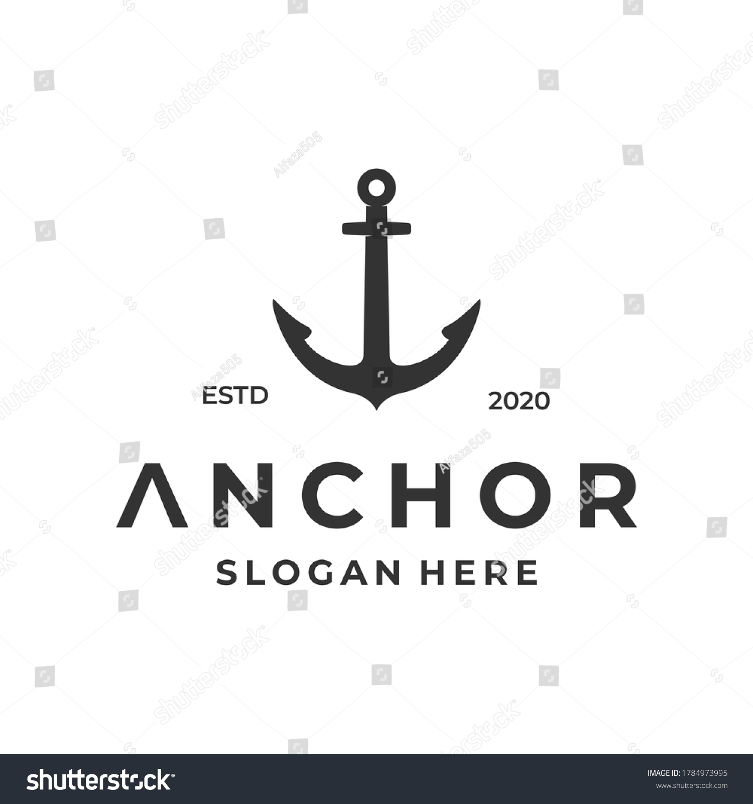 Anchor Logo Inspiration Vector Illustration Stock Vector (Royalty Free ...