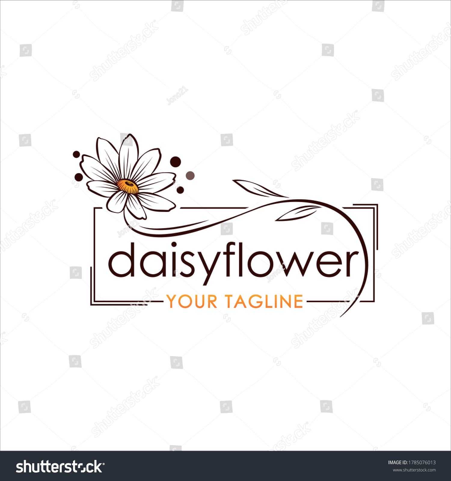 Beautiful Daisy Flower Logo Icon Illustration Stock Vector Royalty