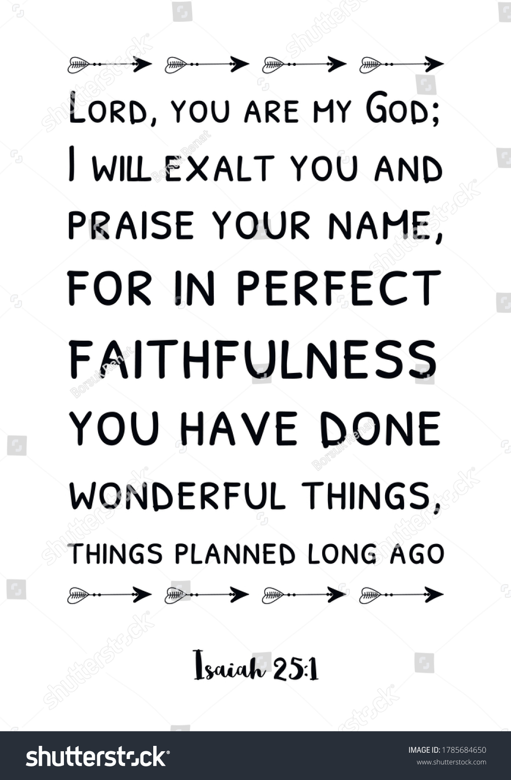 Lord You My God Will Exalt Stock Vector (Royalty Free) 1785684650 ...