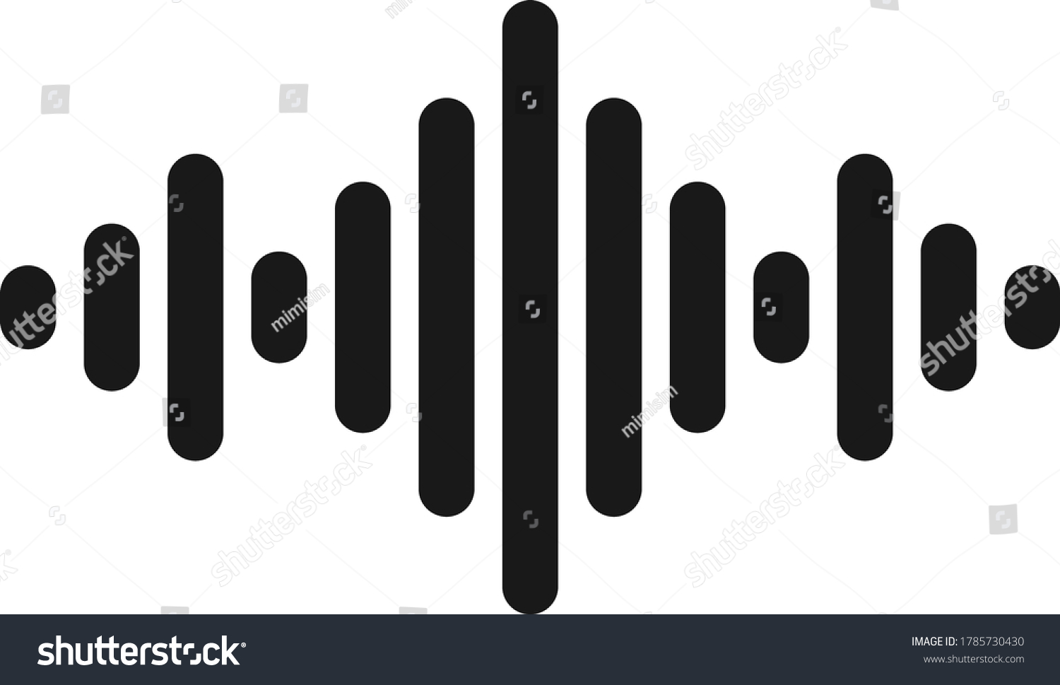 Audio Sound Wave Icon Transparent Background Stock Vector (Royalty Free ...