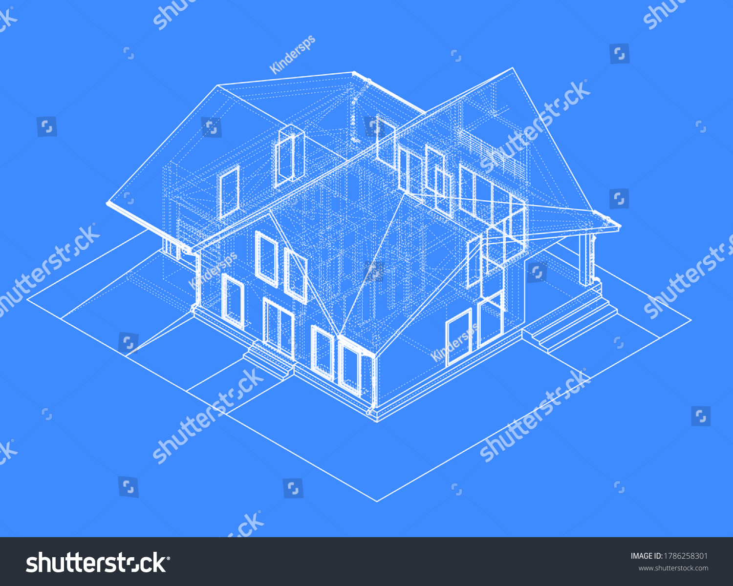 Isometric Vector Architectural Background Banner Booklet Stock Vector ...