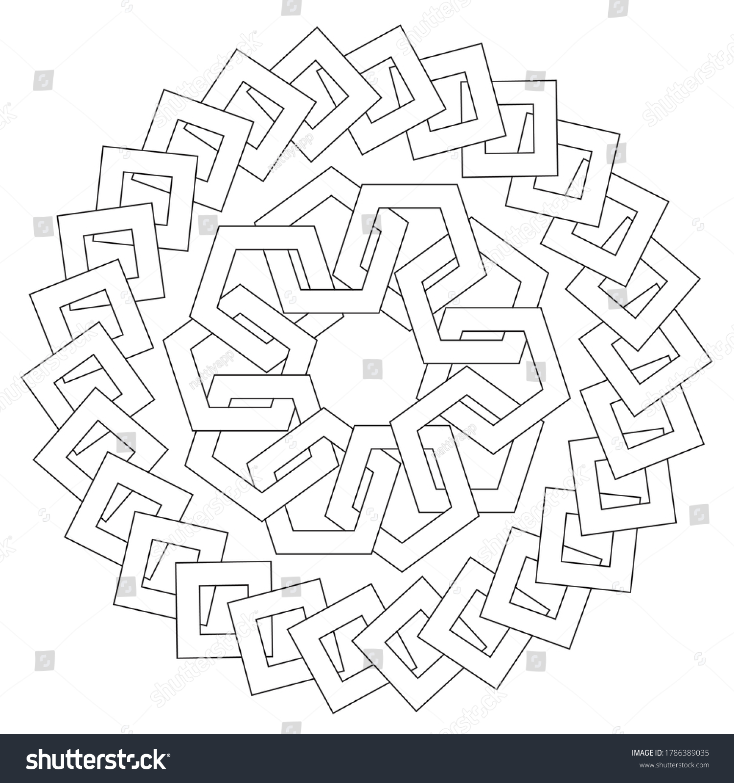 Madalas Coloring Page Adult Coloring Page Stock Vector (Royalty Free ...